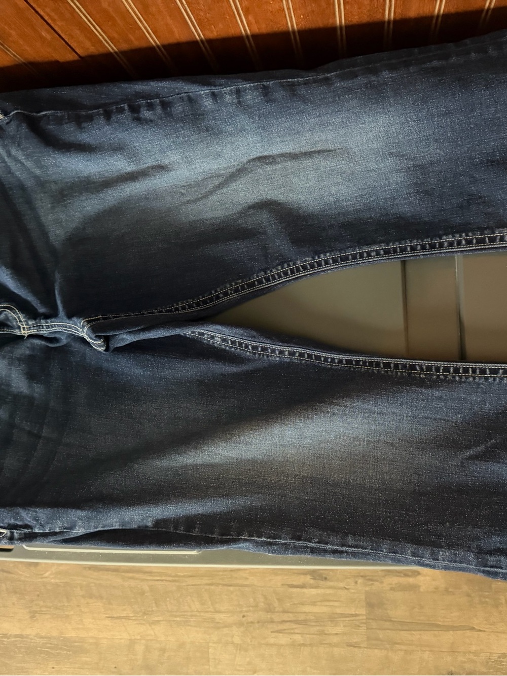 Lotus By Miss Me Dark Blue Bootcut Jeans with Embroidered Winged Skull Pockets - Picture 4 of 4